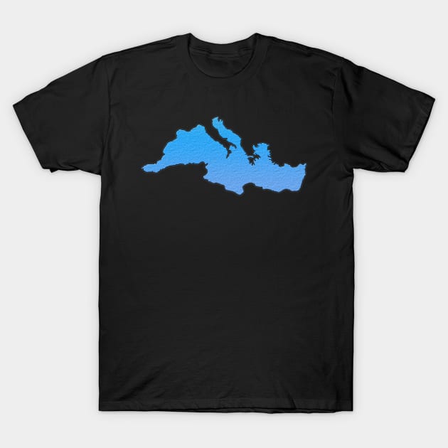 Mediterranean Sea Outline T-Shirt by gorff